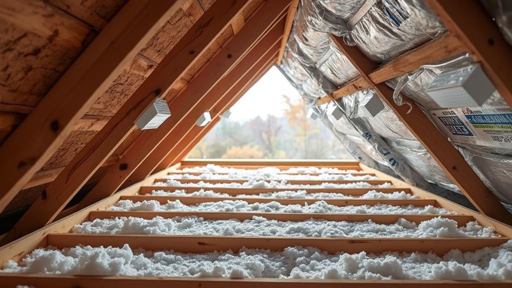 Insulated attic with proper ventilation.